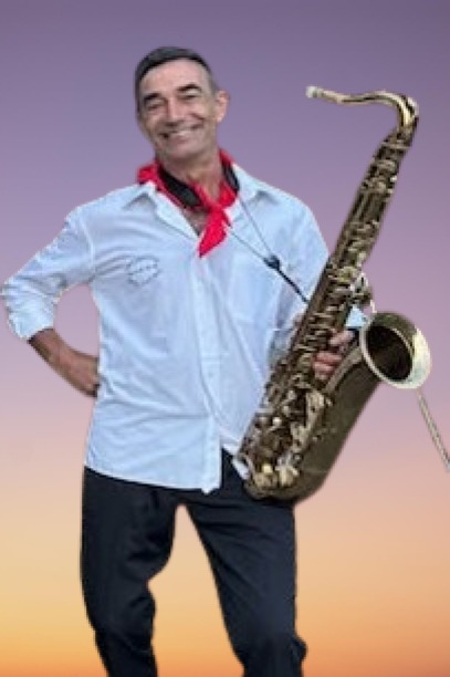 Pierrot et son saxo magique pour la banda ERIC ANDRE style animation impro et festif