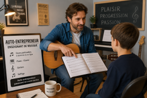 Les musiciens auto entrepreneur et les salarié de l ' orchestre Eric André musette Tarn